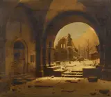 Carl Hasenpflug, THE REMAINS OF THE CLOISTER HEISTERBACH, Oil on canvas