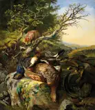 Frants Diderik Bøe, STILL LIFE WITH GAME, Oil on canvas (relined)