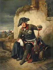 FRIEDRICH II., KING OF PRUSSIA by J. Richard Schwager, Oil on copper, sold May 2009
