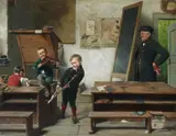 Fritz Sonderland, THE MERRY DETENTION, Oil on canvas