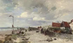 Gregor von Bochmann, A COAST IN HOLLAND., Oil on canvas (relined)