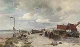 Gregor von Bochmann, A COAST IN HOLLAND., Oil on canvas (relined)
