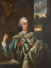 in der Art des Georges Desmarées, KURFÜRST CLEMENS AUGUST VON KÖLN ALS HOCHMEISTER DES DEUTSCHEN ORDENS, Öl auf Leinwand