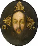 German School 17th century, A PAIR OF MINIATURES WITH CHRIST AND THE VIRGIN, Oil on panel. 9, 5 x 7 and