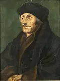 copy after Hans Holbein the Younger, PORTRAIT OF ERASMUS OF ROTTERDAM, Oil on panel