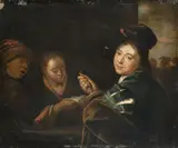 Jan Lagoor, ROMMEL-POTS PLAYERS, Oil on panel