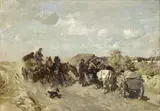 Gregor von Bochmann, LANDSCAPE WITH CARTS