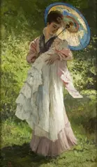 Camille Van Camp, PROMENADE À DEUX, Oil on canvas