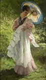 Camille Van Camp, PROMENADE À DEUX, Oil on canvas