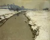 Max Clarenbach, LANDSCAPE NEAR WITTLAER IN THE WINTER