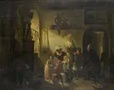 Jacobus Josephus Eeckhout, THE FEAST OF ST NICHOLAS, Oil on panel