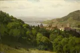 Carl Ludwig Fahrbach, THE HEIDELBERG CASTLE, Oil on canvas