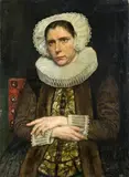 Eduard von Gebhardt, PORTRAIT OF A YOUNG LADY IN A COSTUME OF THE EARLY 17TH CENTURY