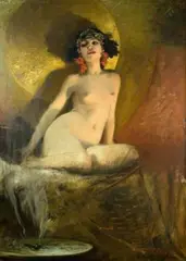 Bruno Piglhein, ORIENTAL NUDE, Oil on canvas