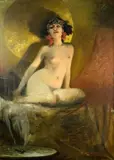 Bruno Piglhein, ORIENTAL NUDE, Oil on canvas