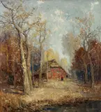 Otto Eduard Pippel, A TIMBER HOUSE AT THE POND