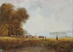 Karl Winkler, THE CHIEMSEE, Oil on panel