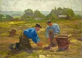 Willem de Zwart, POTATO HARVEST, Oil on canvas (relined)