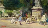Lucien Adrion, Playing Children in the Jardin du Luxembourg