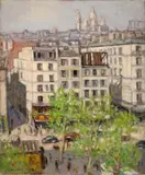 Albert André, Boulevard de Clichy, Printemps, Oil on canvas