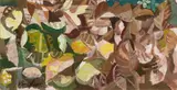 Eduard Bargheer, Autumn Leaves, Oil tempera on canvas primed white