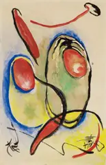 Untitled by Rudolf Bauer, Gouache on smooth, ivory coloured paper, sold Dec 2008