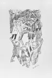 Max Beckmann, Ice Skating, Lithograph on laid paper