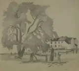 Heinrich Campendonk, Untitled (Peasant Woman before a Tree)