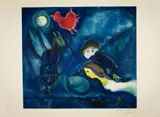 Marc Chagall, Aleko, Colour etching and aquatint by Georges Visat after a painting by Chagall. On wove paper