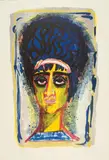Otto Dix, Roman Woman, Colour lithograph on Van Gelder laid paper