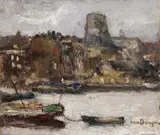 Kees van Dongen, Bord de rivière, Oil on canvas