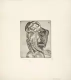 Conrad Felixmüller, Beloved Woman, Steel engraving, printed with tone, on heavy, smooth paper