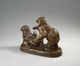 August Gaul, Playing Bears, Bronze sculpture. Height 14 cm, including the plinth