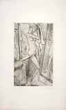 Erich Heckel, Young Woman before a Mirror, Drypoint on Japanese paper
