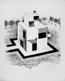 Johannes Itten, Haus des weissen Mannes (House of the White Man), Lithograph on smooth paper
