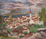 Paul Kother, Southern City, Oil on canvas