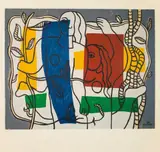 Fernand Léger, Deux Femmes, Colour lithograph after a painting from 1946. On wove paper