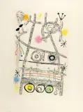 Joan Miró, Les forestiers (gris), Colour etching and aquatint on Rives wove paper