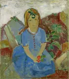 Oskar Moll, Brigitte in Blau (Brigitte in Blue), Oil on canvas