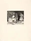 Emil Nolde, Ringelreihen (Ring-a-ring o' roses), Line and tone etching on smooth wove paper (watermark: Van Gelder Zonen Holland)