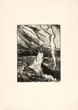 Emil Nolde, Brandung (Breaking Woves), Line and tone etching on heavy wove paper