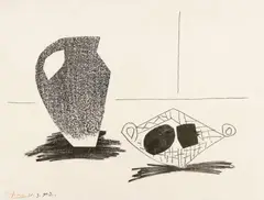 Nature morte au Pot de Grès by Pablo Picasso, Lithograph on wove paper, sold Dec 2008