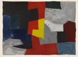 Composition grise, rouge et jaune by Serge Poliakoff, Colour lithograph on Rives wove paper, sold Dec 2008