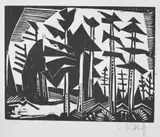 Russian Forest by Karl Schmidt-Rottluff, Woodcut, hand printed, on Japan paper, sold Dec 2008