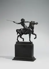 Amazone by Franz von Stuck, Bronze sculpture, the spear cast separately, sold Dec 2008
