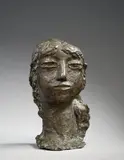 Toni (Anton) von Stadler, Head of a Young Girl, Bronze sculpture