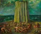 Magnus Zeller, Battle for the Corpse of Patroklos, Oil on canvas