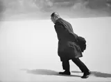 Antanas Sutkus, JEAN-PAUL SARTRE IN NIDA, LITHUANIA, Gelatin silver print. Printed probably in the 1970s