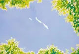 Norbert Bisky, Flieg nicht zu hoch (Don't fly too high), Oil on untreated cotton