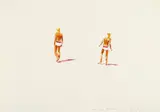 Norbert Bisky, Neue Freunde (New Friends), Watercolour on textured cardboard